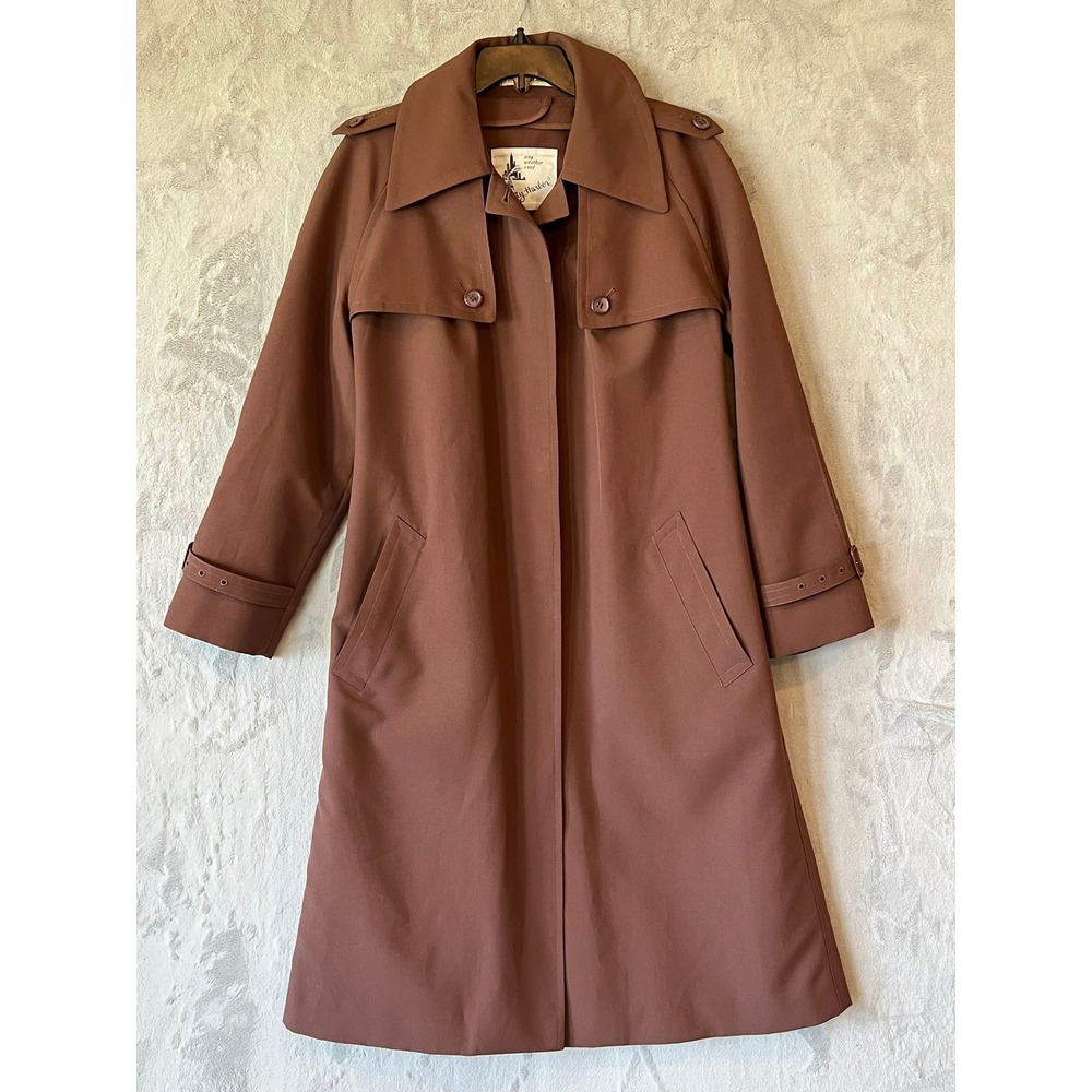 Misty Harbor Women's Any Weather Trench Coat‎ 14 R Vintage Textured